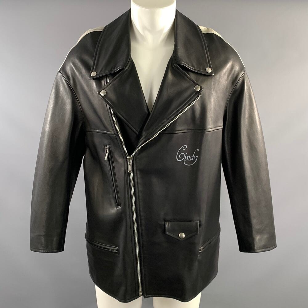 UNDERCOVER SS2018 Size M Black Leather Biker Jacket